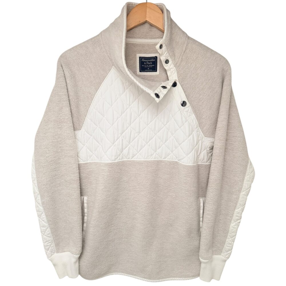 Abercrombie & Fitch Beige Fleece Polyester Women's Medium